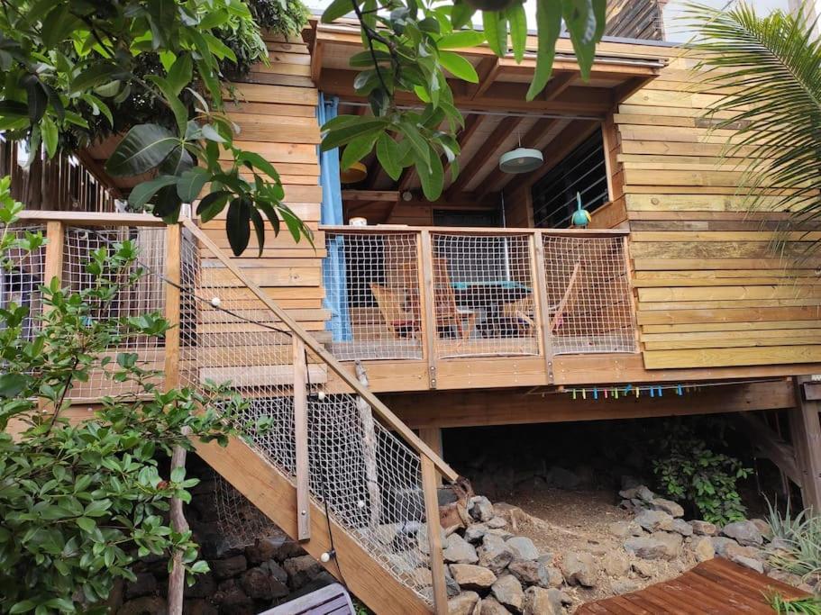 Bungalow Ecologique Avec Toilettes Seches Leu Kabanon Vue Mer سان لوي المظهر الخارجي الصورة